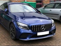 Передня решітка Panamericana GT 2014-2018, з камерою для Mercedes C-сlass W205 рр