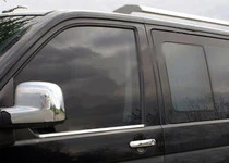 Окантовка вікон (2 шт., нерж) OmsaLine - Італійська нержавійка для Volkswagen T5 Transporter 2003-2010 рр