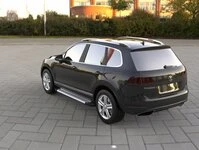 Бокові пороги Allmond Grey (2 шт., алюм) для Volkswagen Touareg 2010-2018 рр