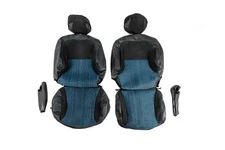 Авточохли (тканина і шкірозамінник, Premium) Повний салон для Peugeot Partner Tepee 2008-2018 рр