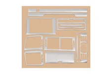 Накладки на панель (Kit-1) Алюміній для Peugeot 407