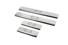 Накладки на пороги (4 шт., Carmos) для Citroen C-3 2009-2016 рр