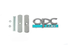 Металевий шильдик на решітку OPC Line (Хром-2025блакитний) для Тюнінг Opel