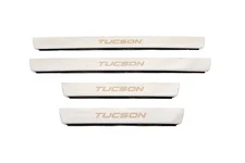 Накладки на пороги Carmos (4 шт., нерж.) для Hyundai Tucson JM 2004- рр