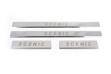 Накладки на пороги Carmos (4шт, нерж.) для Renault Scenic/Grand 2003-2009 рр