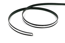 Чорний молдинг із хром смужкою на метраж sal13 (1 метр, 16.5 мм)