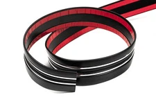 Чорний молдинг із хром смужкою на метраж sal97 (1 метр, 54 мм)