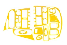 Накладки на панель (жовтий колір) для Fiat Siena 1998- рр