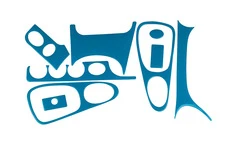 Накладки на панель (синій колір) для Ford Escort 1995-2000 рр