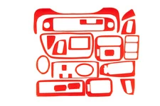 Накладки на панель (червоний колір) для Honda Civic 1995-2001 рр