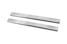 Накладки на пороги Carmos V2 (нерж) Передні двері (2 шт) для Peugeot Partner Tepee 2008-2018 рр