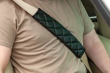 Накидка на ремні безпеки ECO (2 шт, Чорний з чорною ниткою)