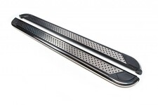 Бокові пороги Maydos V2 (2 шт., алюміній -2025 нерж) для Land Rover Discovery III