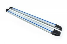 Бокові пороги Maya Blue-Grey (2 шт., Алюміній) для Volkswagen Touareg 2002-2010 рр