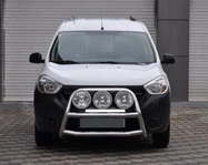 Кенгурятник WT022 (нерж.) для Renault Dokker 2013-2022 рр