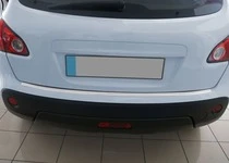 Накладки на задній бампер OmsaLine (нерж.) Глянець, -20252 довга база для Nissan Qashqai 2010-2014рр