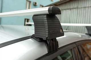 Автобагажник для гладкого даху (хром, пара) для Nissan Leaf 2017- рр