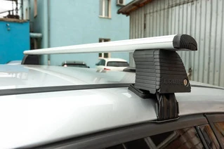 Автобагажник для гладкого даху (хром, пара) для Nissan Leaf 2017- рр