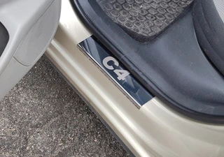 Накладки на пороги Carmos (нерж) для Citroen C-4 2004-2010 рр
