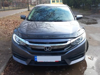 Дефлектор капоту (EuroCap) для Honda Civic Sedan X 2016-2021 рр
