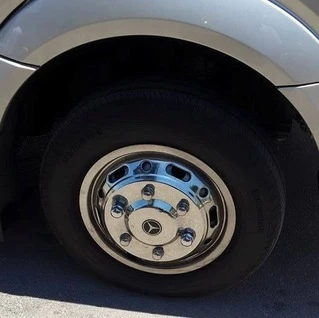 Ковпаки з нержавійки Ексклюзив V1 (2 катковий, 4 шт) 2013-2025 для Volkswagen Crafter рр