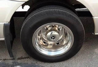 Ковпаки з нержавійки Ексклюзив V1 (2 катковий, 4 шт) 2013-2018 для Mercedes Sprinter W906 рр