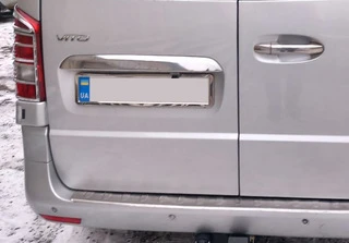 Планка над номером 2-дверний (нерж) для Mercedes Vito / V-class W447 2014- рр