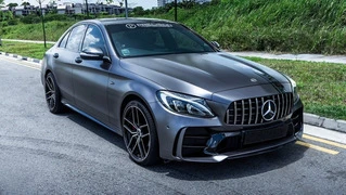 Комплект обвісів з повним заднім бампером (дизайн Black Mamba C63GT) для Mercedes C-сlass W205 2014-2021рр