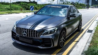 Комплект обвісів з повним заднім бампером (дизайн Black Mamba C63GT) для Mercedes C-сlass W205 2014-2021рр