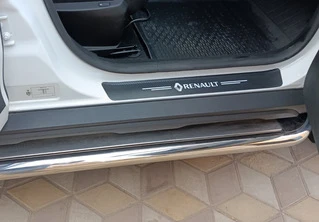 Бокові пороги Premium (2 шт., нерж.) &Oslash;60 для Renault Duster 2018-2024 рр