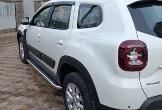 Бокові пороги Premium (2 шт., нерж.) &Oslash;60 для Renault Duster 2018-2024 рр