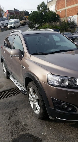 Бокові пороги Allmond Grey (2 шт., Алюміній) 2016-2019 для Chevrolet Captiva рр