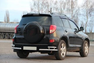 Задні куточки AK003-double (2 шт., нерж) для Toyota Rav 4 2006-2013 рр