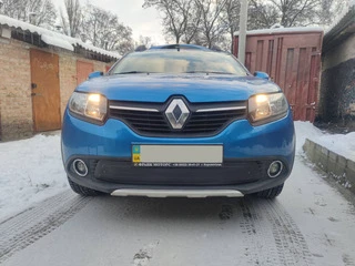 Зимова нижня накладка на решітку (2013-2015) Матова для Renault Logan II рр