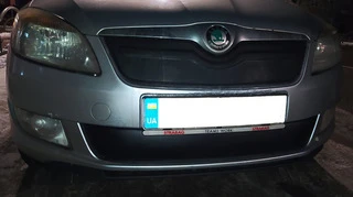 Зимова накладка на решітку (2011-2014, верхня) Матова для Skoda Fabia рр