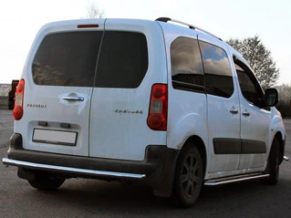 Задній захист (нерж.) 60 мм для Citroen Berlingo 2008-2018 рр