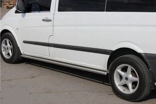 Бічні труби BB001 (2 шт., нерж.) d60, Довга база для Mercedes Vito W639 2004-2014 рр