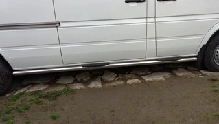 Бічні труби (2 шт., нерж.) Середня база, d60 для Volkswagen LT 1995-2006 рр
