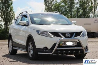Кенгурятник WT003-Plus (нерж) для Nissan Qashqai 2014-2021 рр