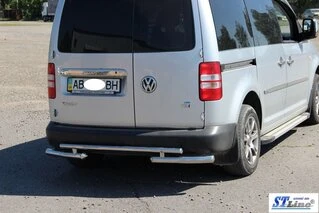 Задня дуга AK003-2 (2 шт., нерж) для Volkswagen Caddy 2004-2010 рр