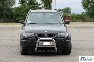 Кенгурятник (нерж.) 60 мм для BMW X3 E-83 2003-2010 рр