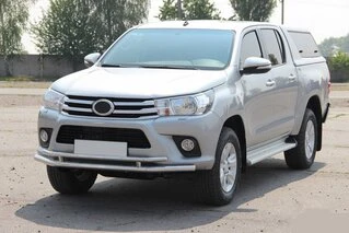 Передній захист ST018 (нерж) для Toyota Hilux 2015- рр