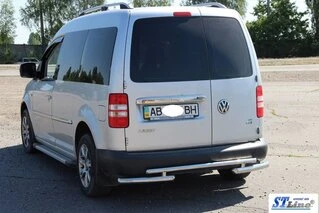 Задня дуга AK003-2 (2 шт., нерж) для Volkswagen Caddy 2004-2010 рр