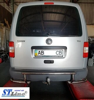 Задня дуга AK003-3 (2 шт., нерж) для Volkswagen Caddy 2010-2015 рр