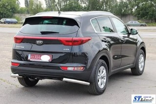 Задній захист куточки AK003 (нерж) для Kia Sportage 2015-2021 рр
