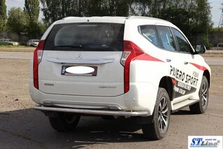 Задній захист AK005 (нерж) для Mitsubishi Pajero Sport 2015- рр