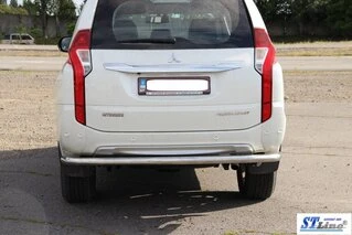 Задній захист AK005 (нерж) для Mitsubishi Pajero Sport 2015- рр
