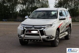 Кенгурятник WT008 (нерж) для Mitsubishi Pajero Sport 2015- рр