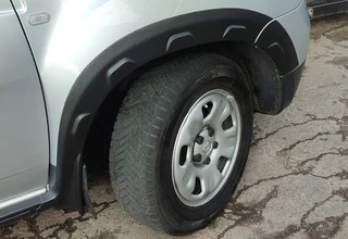 Розширювачі арок з виступами (8 шт, ABS) DDU - Україна для Renault Duster 2008-2017 рр