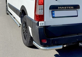 Задні куточки AK003 (2 шт., нерж) для Renault Master 2011-2023 рр